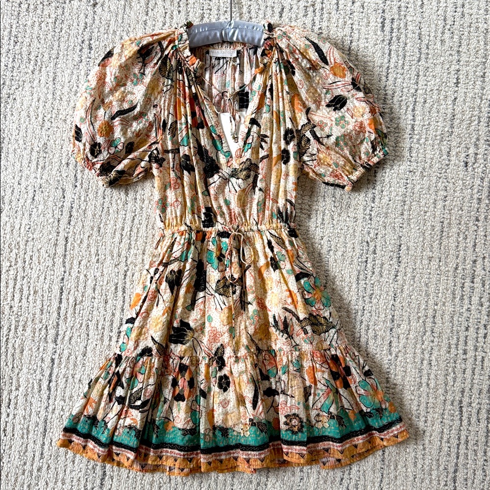 Ulla Johnson Sanna Puff-sleeve Mini Dress NWT